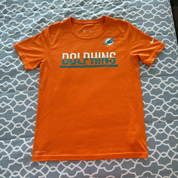 Nike Orange Miami Dolphins Short Sleeve Tee - Picture 1 of 4